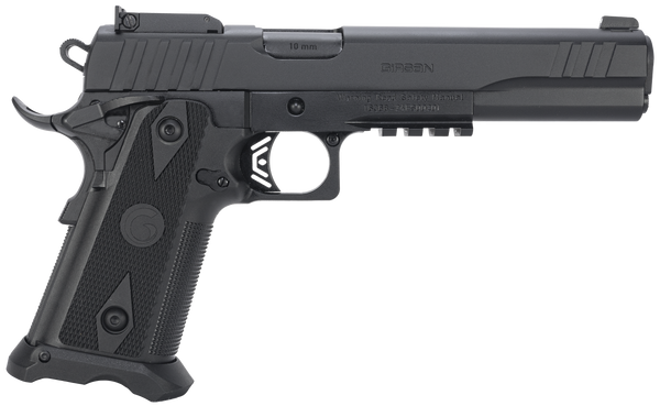 Girsan 395075 Witness2311  10mm Auto 15+1 6" Black Steel Barrel, Black Optic Ready/Serrated Steel Slide, Black Polymer Frame w/Beavertail & Picatinny Rail, Black Checkered Polymer Grip, Ambidextrous