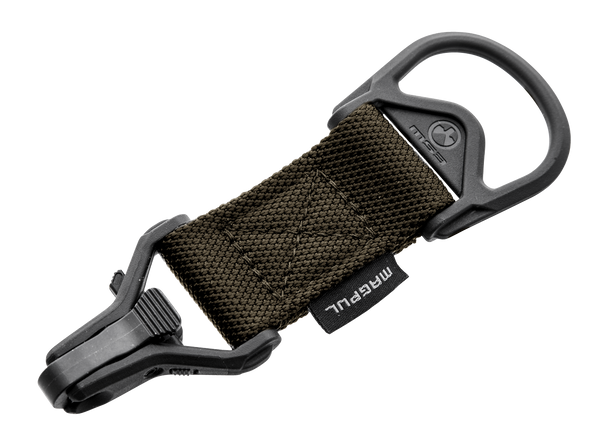 Magpul MAG516-RGR MS1/MS3 Sling Adapter made of Steel with Ranger Green Melonite Finish, Polymer Hardware, Nylon 1.25" Webbing & Two to One-Point Design for AR-15, M4 & M16