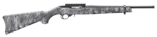 Ruger 31215 10/22  Carbine 22 LR 10+1 16.12" Satin Black Steel Threaded Barrel, Steel Receiver w/Scope Rail, Fixed Kryptek Typhon Camo Synthetic Stock