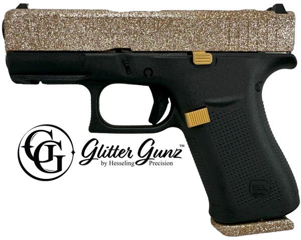 GLOCK 43X MOS 9MM 3.41 GLITTER GUNZ MIDAS