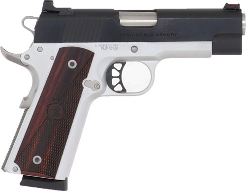 SPRINGFIELD 1911 RONIN 9MM 4" 10RD SS/BLUED WOOD GRIPS
