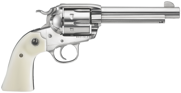 Ruger 5130 Vaquero  357 Mag/38 Special 6rd 5.50" High Gloss Barrel, Cylinder & Frame, Simulated Ivory Grip, Transfer Bar Safety, Bisley Style Hammer