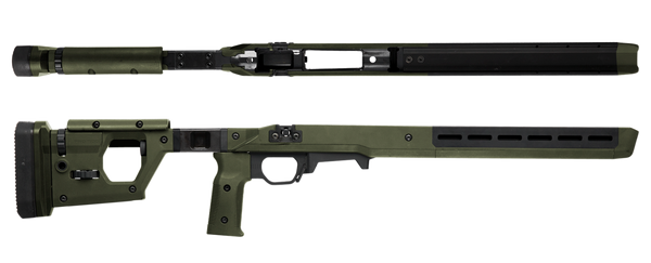 Magpul MAG997-ODG Pro 700 Stock Fixed w/Aluminum Bedding OD Green Synthetic for Remington 700 SA