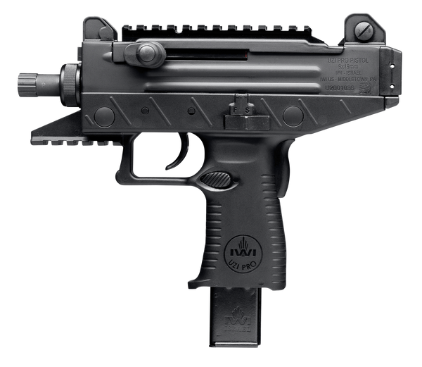 IWI US UPP9ST Uzi Pro  9mm Luger Caliber with 4.50" Threaded Barrel, 25+1 Capacity, Black Metal Finish, Black Polymer Grip Right Hand