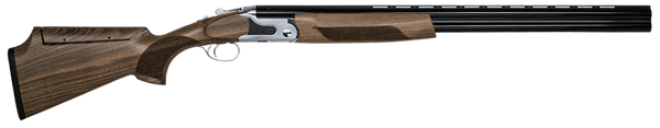CZ-USA 06495 SCTP Sterling Southpaw 12 Gauge 3" 2rd 30" Gloss Black Chrome Barrel, Silver Satin Chrome Metal Finish, Turkish Walnut Fixed Adjustable Comb Stock Includes 5 Extended Chokes Left Hand