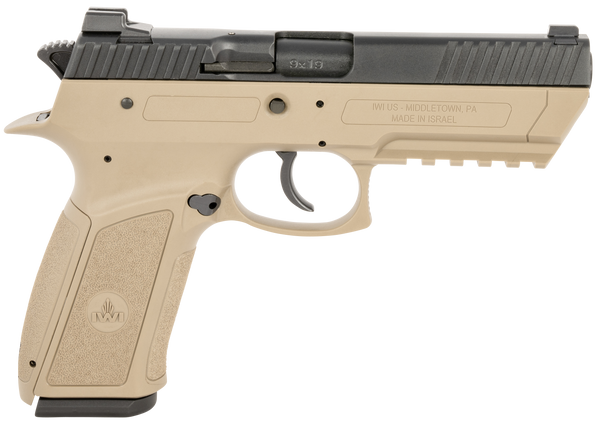 IWI US J941PL9FD-II Jericho 941 Enhanced 9mm Luger Caliber with 4.40" Barrel, 17+1 Capacity, Flat Dark Earth Finish Picatinny Rail Frame, Serrated Black Steel Slide & Polymer Grip