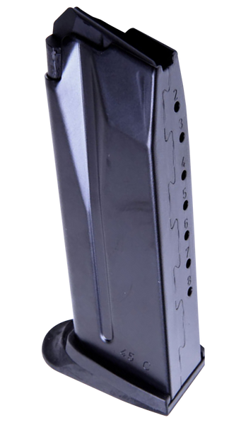 HK 50248621 45C  Black Detachable with Extended Floor Plate 8rd 45 ACP for H&K USP Compact/45 Compact