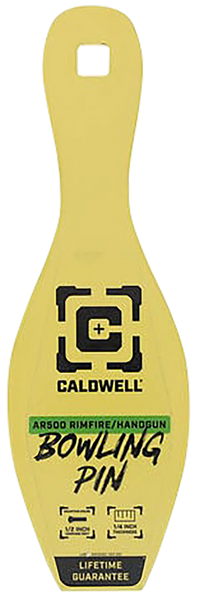 Caldwell 4002312   Rimfire/Handgun Yellow AR500 Steel Bowling Pin 1/4" Thick