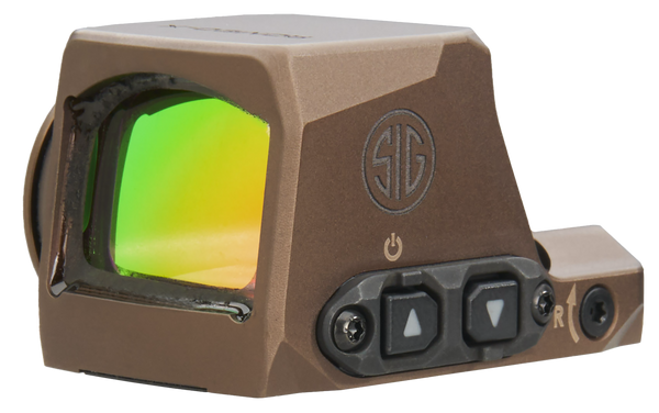 Sig Sauer Electro-Optics SORX1202 Romeo-X Compact Flat Dark Earth 1x24mm 2 MOA Red Dot/32 MOA Circle Reticle, Fits Sig P365 Pistol