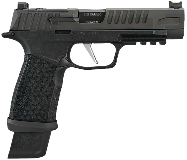 Sig Sauer 365XF9BFO P365 Fuse Compact Frame 9mm Luger 17+1/21+1 4.30" Black Carbon Steel Barrel, Black Nitron Optic Ready/Serrated Stainless Steel & Frame w/Beavertail & Picatinny Rail, Black LXG Grip