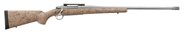 Ruger 57154 Hawkeye FTW Hunter Full Size 308 Win 4+1 22" Matte Stainless Steel Threaded Barrel, Picatinny Rail Stainless Steel Receiver, Speckled Tan/Black HS Precision Synthetic Stock