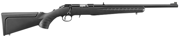 Ruger 8313 American Rimfire Compact Compact 17 HMR 9+1 18" Satin Blued Steel Barrel, Satin Blued Steel Drilled & Tapped Receiver,  Black Synthetic Adjustable Stock, Right Hand