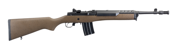 Ruger 5889 Mini-14 Tactical 5.56x45mm NATO 20+1 16.12" Blued Threaded Barrel, Blued Drilled & Tapped Stainless Steel Receiver, Black Speckled Brown, Factory Installed Flash Suppressor, Right Hand