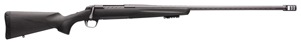 Browning 035543294 X-Bolt Pro Long Range 6.5 PRC 3+1 26" Skip Fluted Heavy  Barrel, Recoil Hawg Muzzle Brake, Spiral Fluted Bolt, Carbon Gray Elite Cerakote, Natural Carbon Fiber Stock