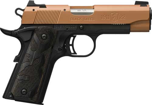 BROWNING 1911-22 BLACK LABEL 22LR 3.58" COMP BLACK/COPPER!