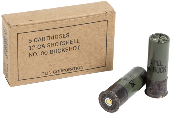 Winchester Ammo Q1544 Military Grade  12Gauge 2.75" 9Pellets 00Buck Shot 5 Per Bx/50 Case
