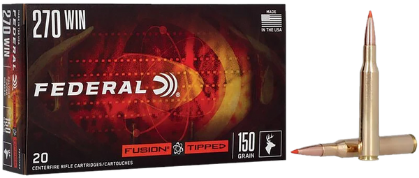 Federal F270TFS2 Fusion  270Win 150gr Bonded Soft Point 20 Per Box/10 Case