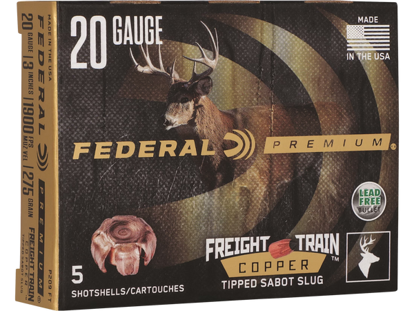 Federal P209FT Premium Freight Train 20Gauge 3" SlugShot 5 Per Box/10 Case