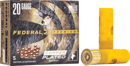 FEDERAL 20GA 3" #2 BUCK 18 PELLETS 5RD 50BX/CS
