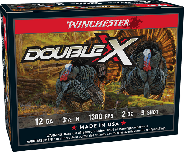 Winchester Ammo STH12355 Double X High Velocity Turkey 12Gauge 3.50" 2oz 5Shot 10 Per Box/10 Case