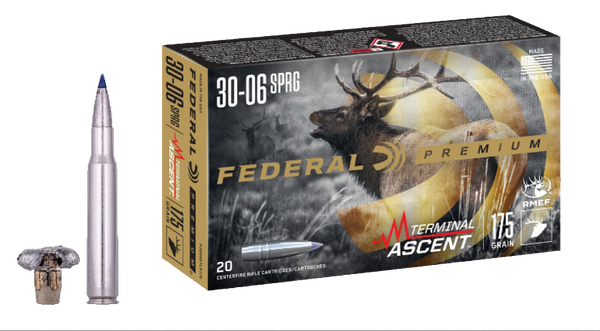 Federal P3006TA1 Premium Terminal Ascent 30-06Springfield 175gr 20 Per Box/10 Case