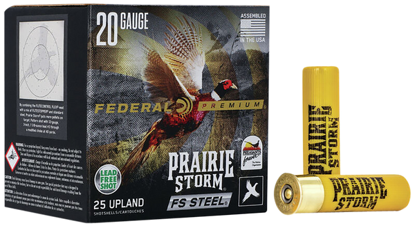Federal PFSX207FS4 Premium Prairie Storm FS 20Gauge 3" 7/8oz 4Shot 25 Per Box/10 Case