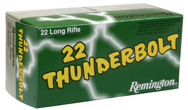 Remington Ammunition 21238 Thunderbolt Rimfire 22LR 40gr Round Nose 50 Per Box/100 Case