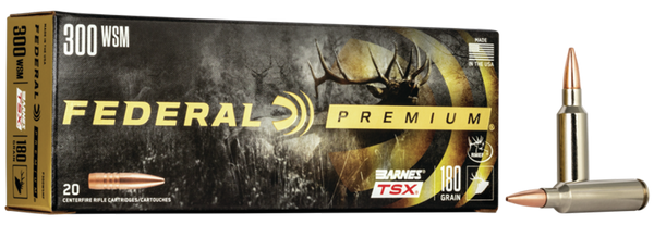 Federal P300WSMF Premium  300WSM 180gr Barnes TSX 20 Per Box/10 Case
