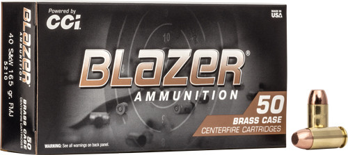 CCI BLAZER BRASS 40 SW 165GR FMJ 50RD 20BX/CS