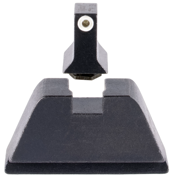 Trijicon GL201C601136 Suppressor/Optic Height Sights  Green/Tritium White Outline Front Sight-Black/Blank Rear Sight Glock 17/17L/19/22 Standard Frame