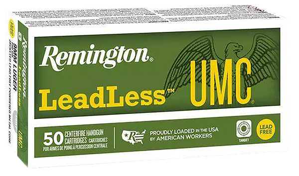 Remington Ammunition R23809 UMC Leadless 9mm 100gr 50 Per Box/10 Case