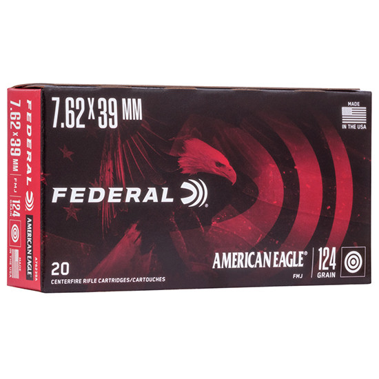 FED AMERICAN EAGLE 7.62X39 124GR FMJ 20/25