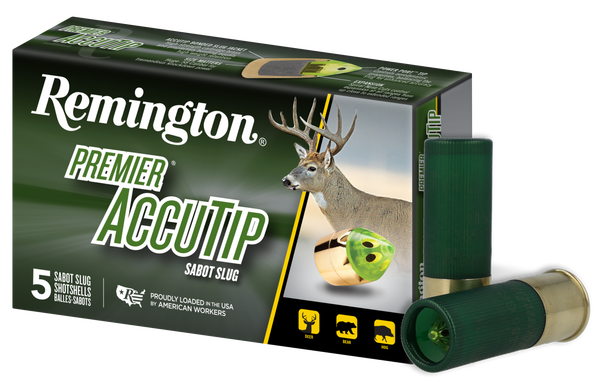Remington Ammunition 20731 Premier AccuTip  12 Gauge 3" Sabot Slug Shot 5 Per Box/ 20 Cs