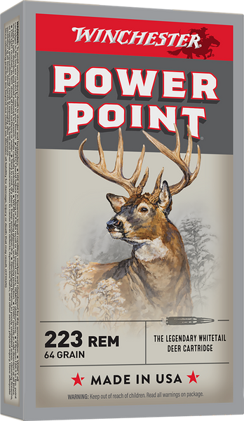 Winchester Ammo X223R2 Power-Point  223Rem 64gr 20 Per Box/10 Case