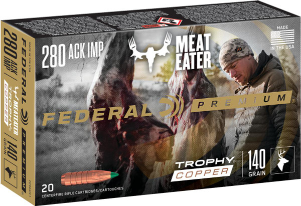 Federal Terminal Ascent Rifle Ammunition .280 Ackley Imp. 140gr 2930 fps 20/ct