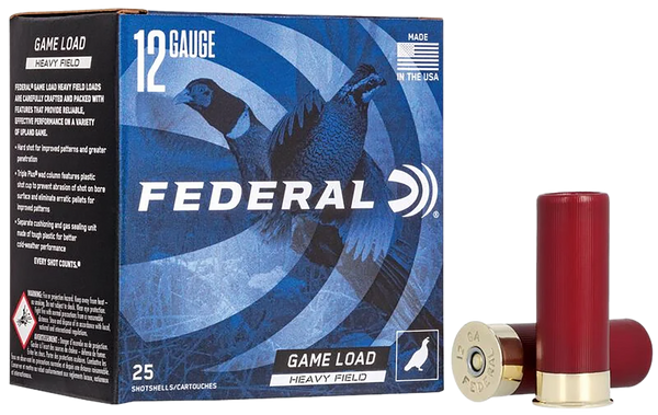 Federal H1255 Game-Shok Heavy Field 12Gauge 2.75" 1 1/4oz 5Shot 25 Per Box/10 Case
