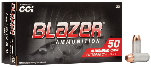 CCI 3597 Blazer Handgun 10mmAuto 200gr Total Metal Jacket 50 Per Box/20 Case