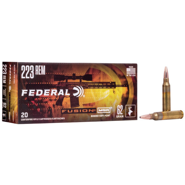 Federal Fusion Rifle Ammunition .223 Rem 62 gr MSR 2750 fps 20/ct