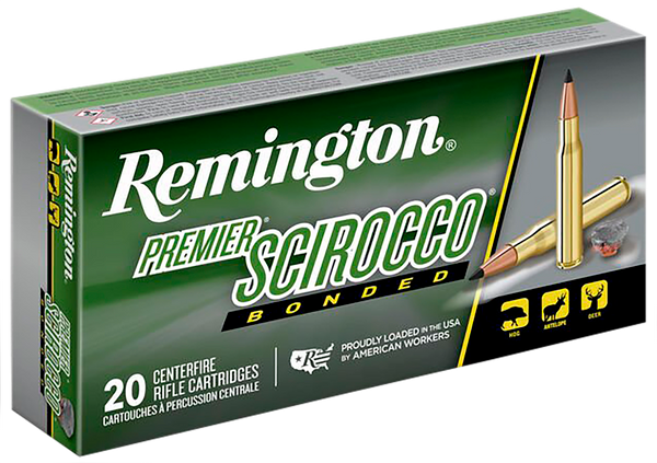 Remington Ammunition 29318 Premier Scirocco Bonded 30-06Springfield 150gr Swift Scirocco Bonded 20 Per Box/10 Case