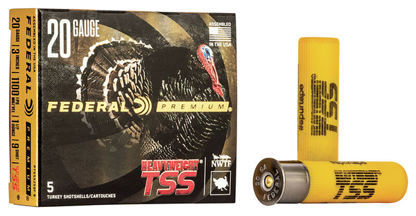Federal PTSSX259F9 Premium Turkey Heavyweight TSS 20Gauge 3" 1 1/2oz 9Shot 5 Per Box/50 Case