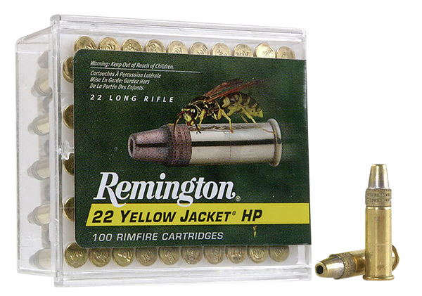 Remington Ammunition 21280 Yellow Jacket Rimfire 22LR 33gr Truncated Cone Hollow Point 100 Per Box/50 Case