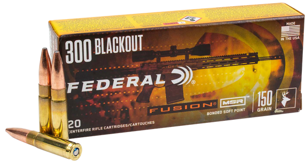 Federal F300BMSR3 Fusion  300Blackout 190gr Bonded Soft Point 20 Per Box/10 Case
