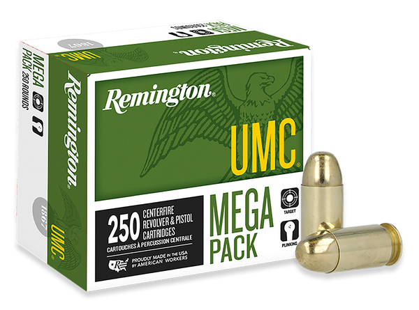 Remington Ammunition 23781 UMC Mega Pack 45ACP 230gr Full Metal Jacket 250 Per Box/4 Case