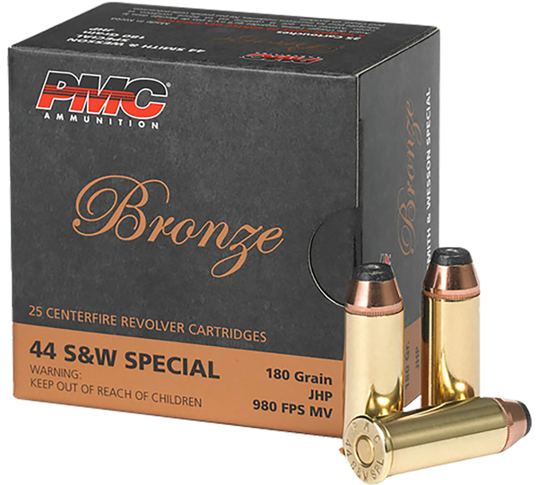 PMC 44SB Bronze  44S&WSpl 180gr Jacketed Hollow Point 25 Per Box/20 Case