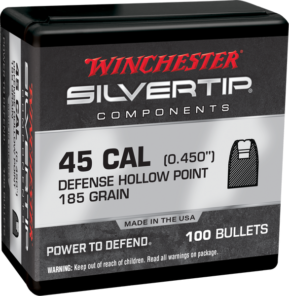 Winchester Ammo WB45AS185X Silvertip  45ACP 185gr 100 Per Box/10 Case