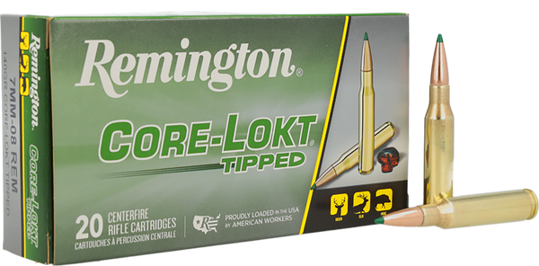 Remington Ammunition R20039   7mm-08Rem 140gr Core-Lokt Tipped 20 Per Box/10 Case