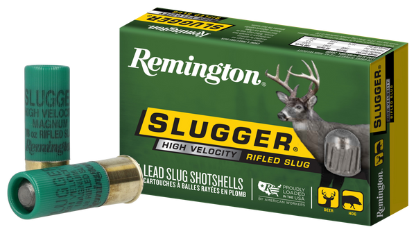 Remington Ammunition 28600 Slugger High Velocity 12 Gauge 2.75" 7/8 oz Rifled Slug Shot 5 Per Box/50 Cs