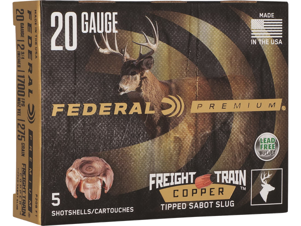 Federal P208FT Premium Freight Train 20Gauge 2.75" SlugShot 5 Per Box/10 Case