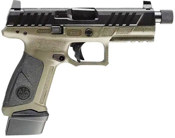 Beretta USA APX-A1 TAC 9mm Luger, 4.8" Barrel, 21+1, OD Green / Black