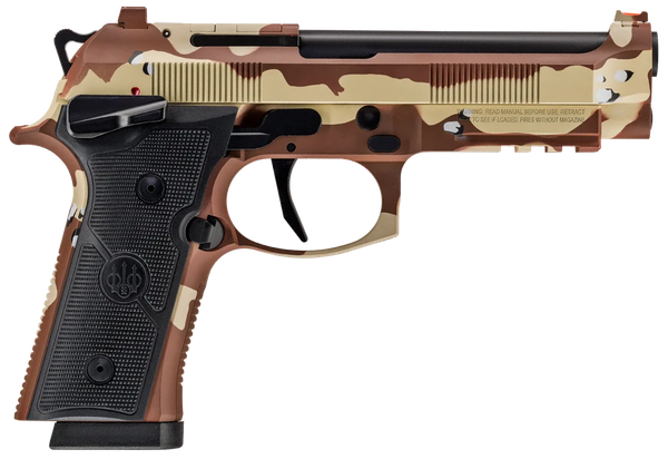 Beretta USA 92XI SAO 9mm Luger, 4.7" Barrel, 15+1, Chocolate Chip Camo Cerakote